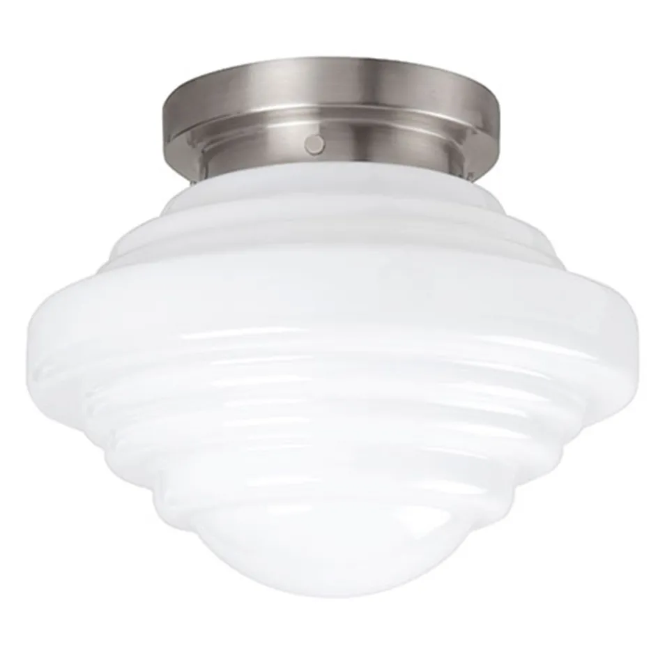 Plafondlamp York art deco opaal glas>Straluma New