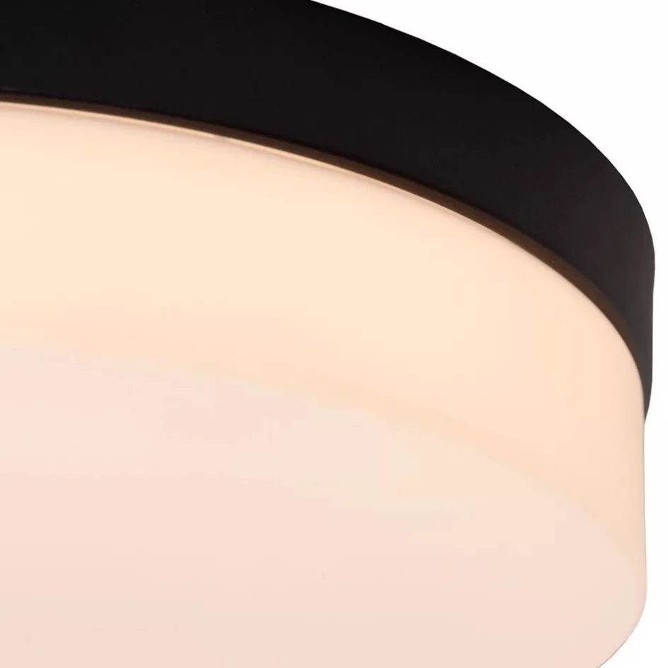 Plafondlamp zwart IP44 + bewegingssensor>Straluma Discount