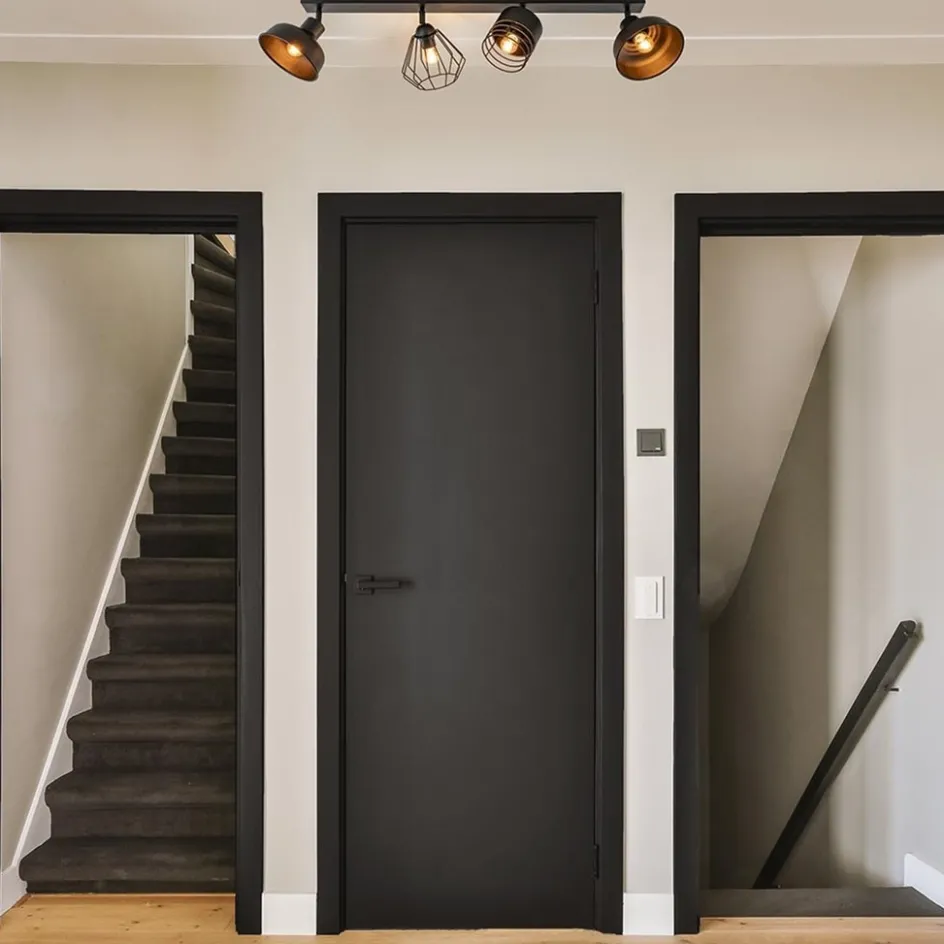 Plafondlamp zwart met verschillende kappen>Straluma Hot