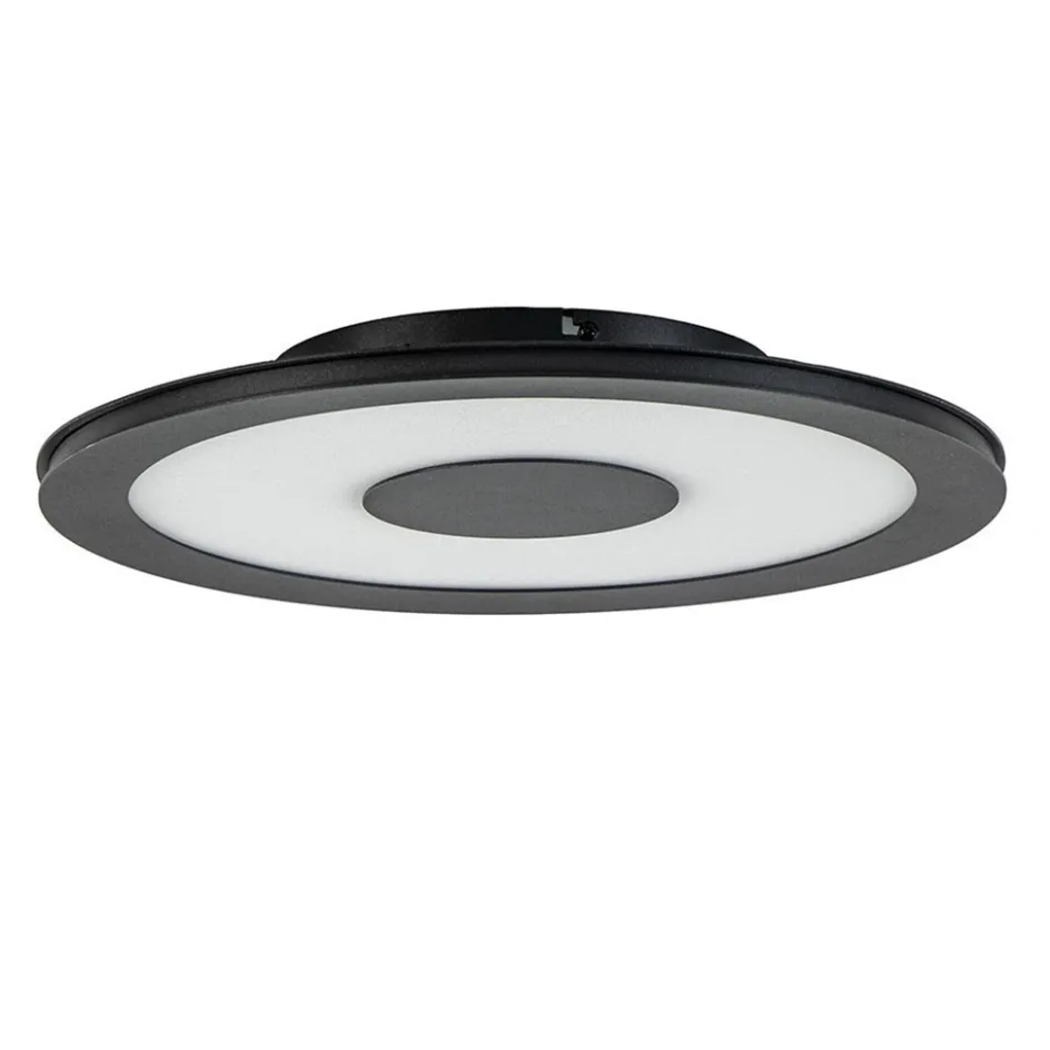 Plafondlamp zwart rond 38cm 3-st.dim.>Straluma Outlet