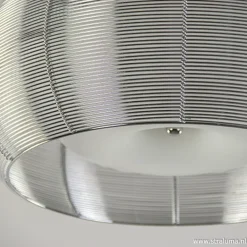 Plafondlamp-plafonnière glas en chroom></noscript>Straluma New