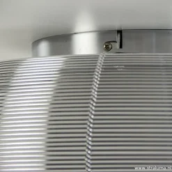 Plafondlamp-plafonnière glas en chroom></noscript>Straluma New