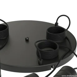 Plafondplaat 3-l rond 40cm zwart excl.lb><noscript><img width=