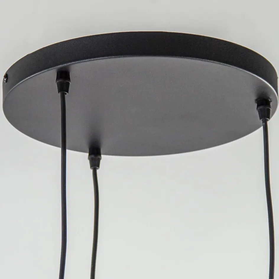 Plafondplaat rond zwart 3-lichts pendel ex.lb>Straluma Outlet