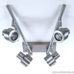 Plafondspot balk 4-lichts nikkel verstel><noscript><img width=