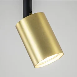 Plafondspot Bounce enkel rond zwart/goud><noscript><img width=