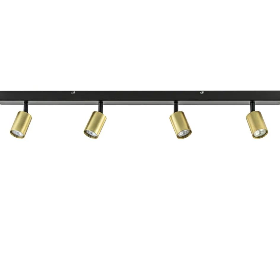 Plafondspot Bounce 4l 100cm zwart/matgoud>Straluma Sale