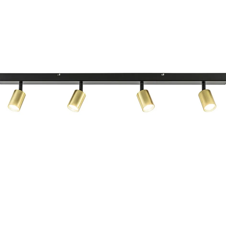 Plafondspot Bounce 4l 100cm zwart/matgoud>Straluma Sale