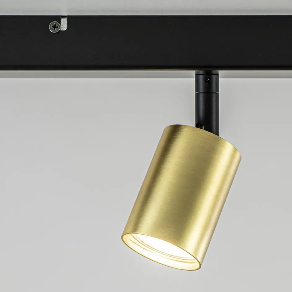 Plafondspot Bounce 4l 100cm zwart/matgoud>Straluma Sale