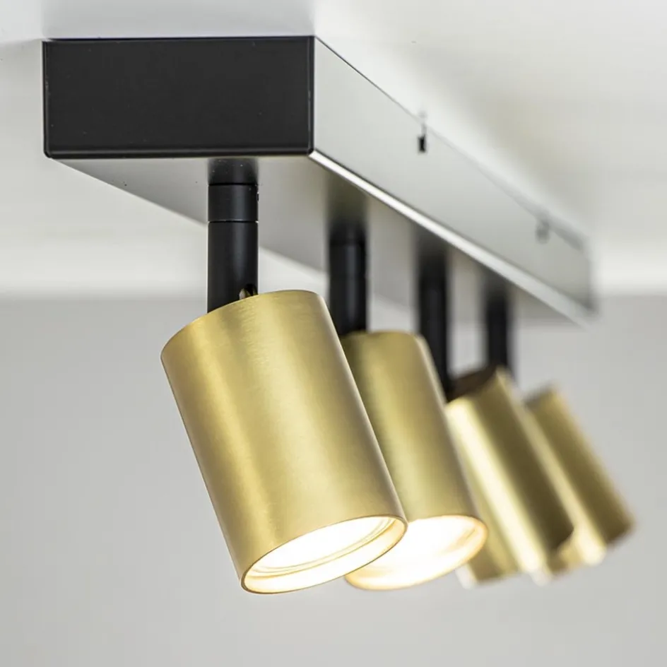 Plafondspot Bounce 4l 100cm zwart/matgoud>Straluma Sale