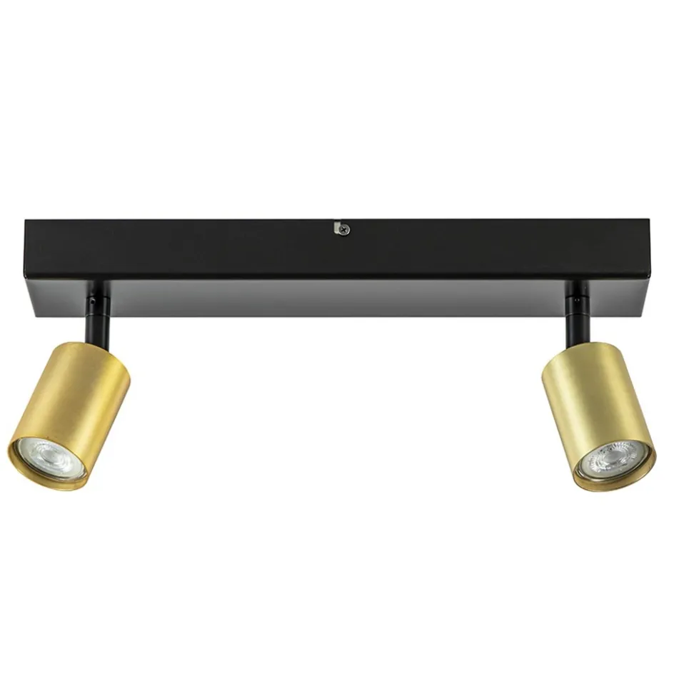 Plafondspot Bounce 2L 40cm zwart/matgoud>Straluma Online