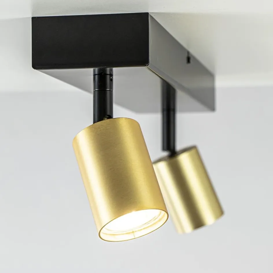 Plafondspot Bounce 2L 40cm zwart/matgoud>Straluma Online
