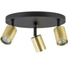 Plafondspot Bounce 3L rond zwart/goud>Straluma Hot