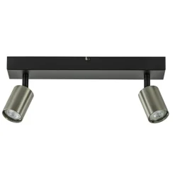 Plafondspot Bounce 2L zwart/rvs>Straluma Hot