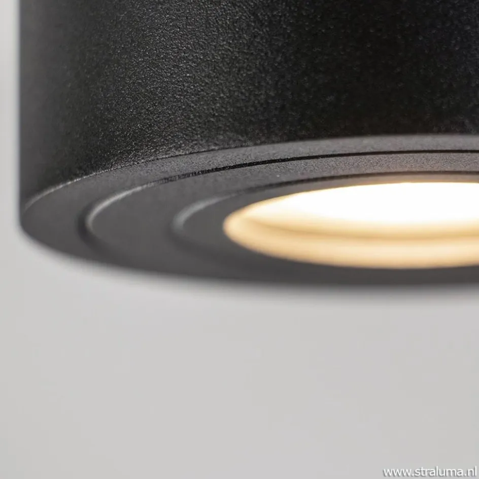 Plafondspot cilinder zwart gu10 IP44>Straluma New