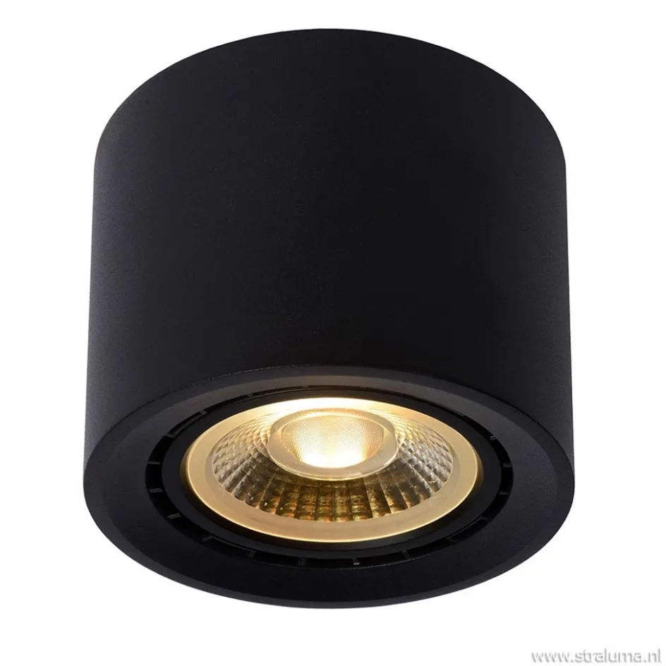 Plafondspot cilinder zwart gu10-111 dim to warm>Straluma Best