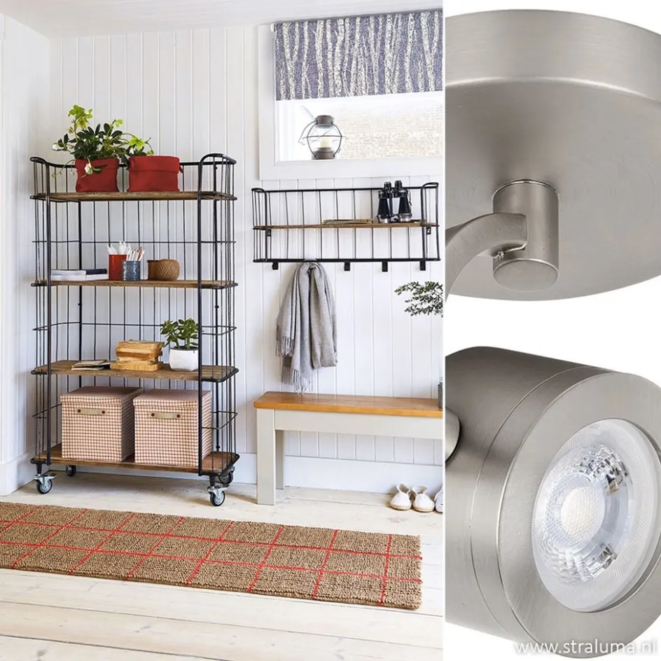 Plafondspot enkel alu mat gu10>Straluma Discount