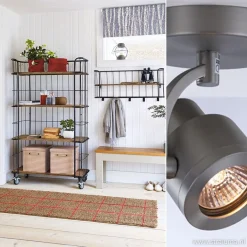 Plafondspot enkel alu mat gu10><noscript><img width=