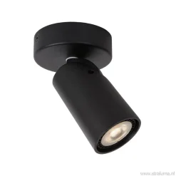 Plafondspot enkel zwart incusief GU10 dim to warm>Straluma Discount