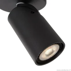 Plafondspot enkel zwart incusief GU10 dim to warm><noscript><img width=