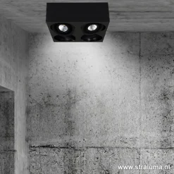 Plafondspot Eye box 4L zwart 3000k><noscript><img width=