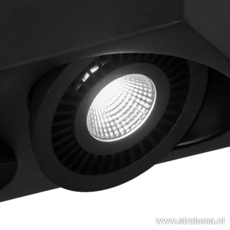 Plafondspot Eye 3L box zwart led 3000k>Straluma Hot