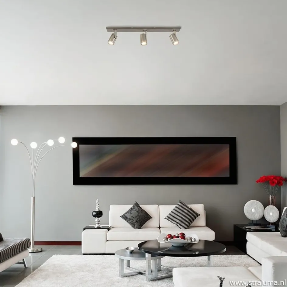 Plafondspot Halo 3L balk rvs gu10>Straluma