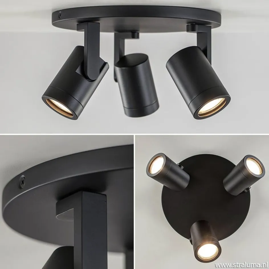 Plafondspot Halo 3L rond zwart>Straluma Best