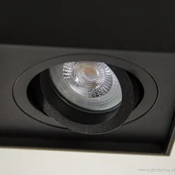 Plafondspot kubus zwart kantelbaar gu10><noscript><img width=