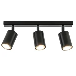 Plafondspot 3l balk zwart gu10>Straluma