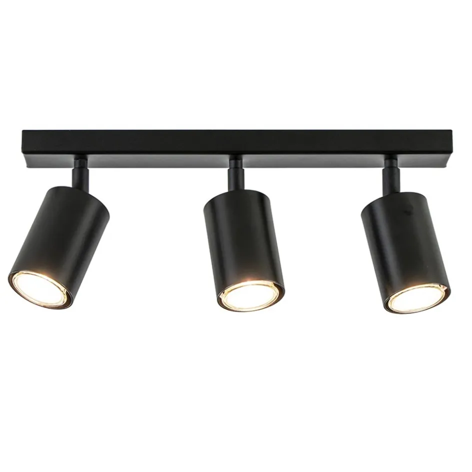 Plafondspot 3l balk zwart gu10>Straluma