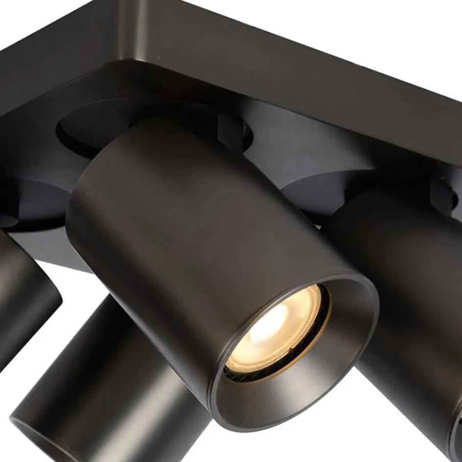 Plafondspot 4L vierkant gunmetal incl. gu10>Straluma Online
