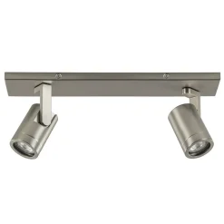 Plafondspot 2-licht op balk nikkel gu10>Straluma