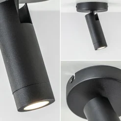 Plafondspot 1-lichts mat zwart/goud></noscript>Straluma New