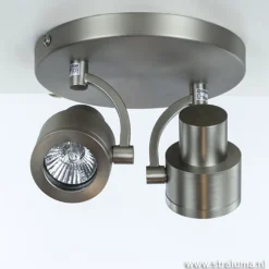 Plafondspot 2-lichts rond nikkel gu10></noscript>Straluma Discount