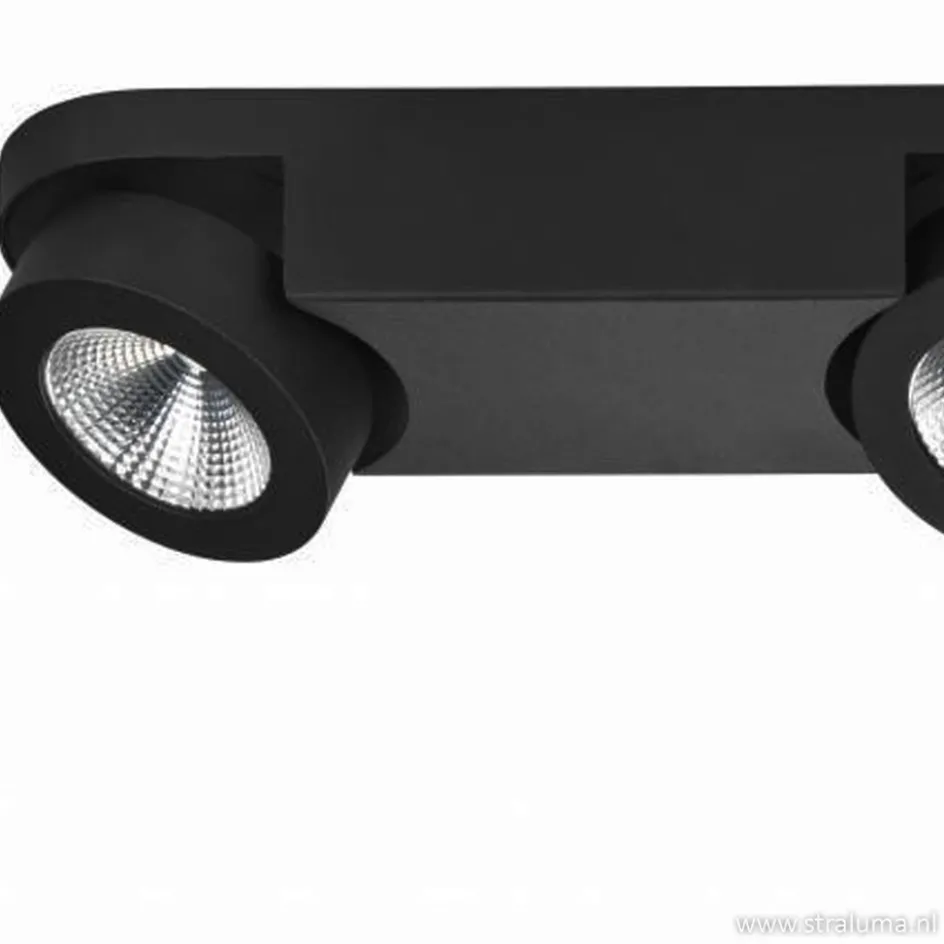 Plafondspot Montreal 2L balk zwart 3000>Straluma Hot