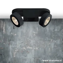 Plafondspot Montreal 2L balk zwart 3000><noscript><img width=