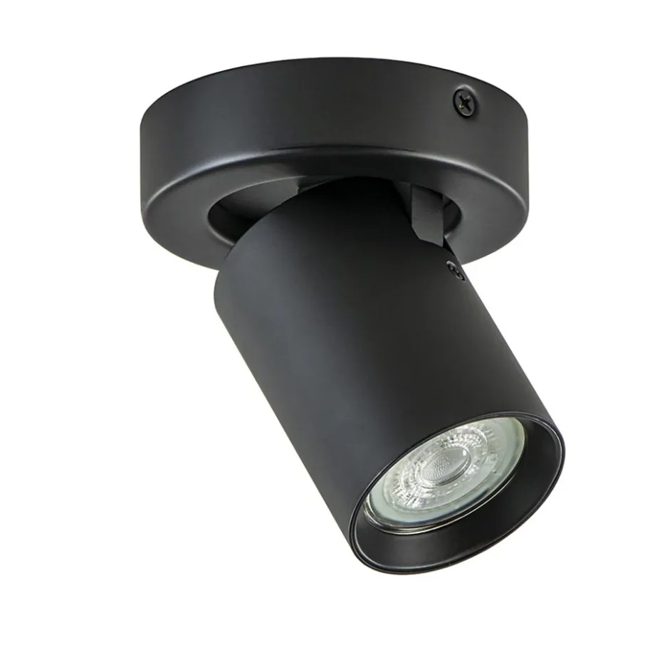 Plafondspot Oliver enkel tube zwart gu10>Straluma Outlet