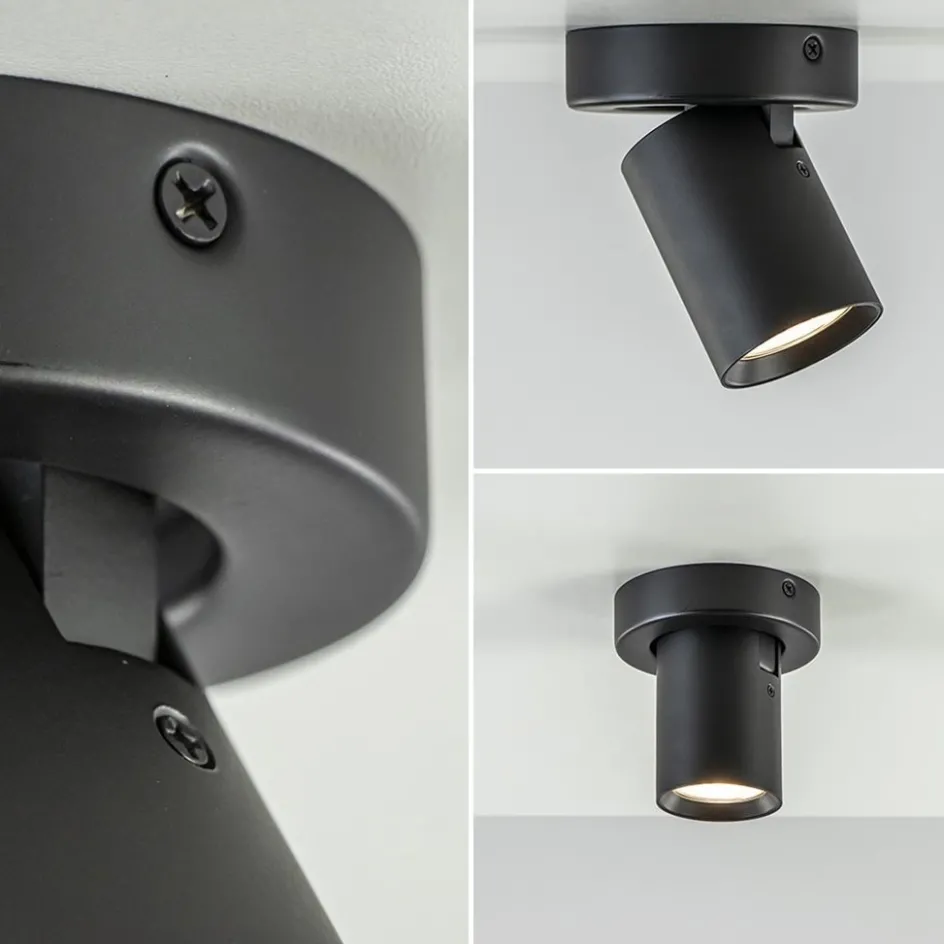 Plafondspot Oliver enkel tube zwart gu10>Straluma Outlet