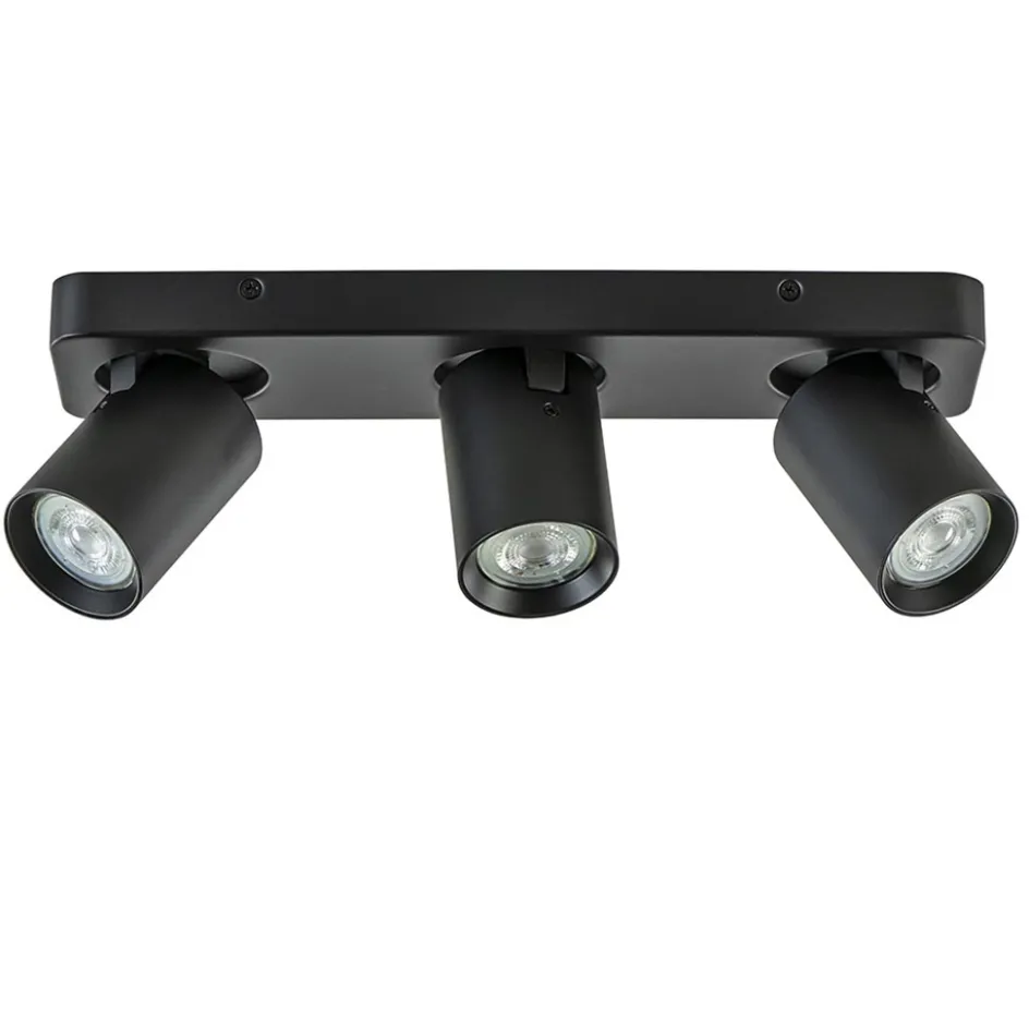 Plafondspot Oliver 3L balkzwart gu10>Straluma Discount