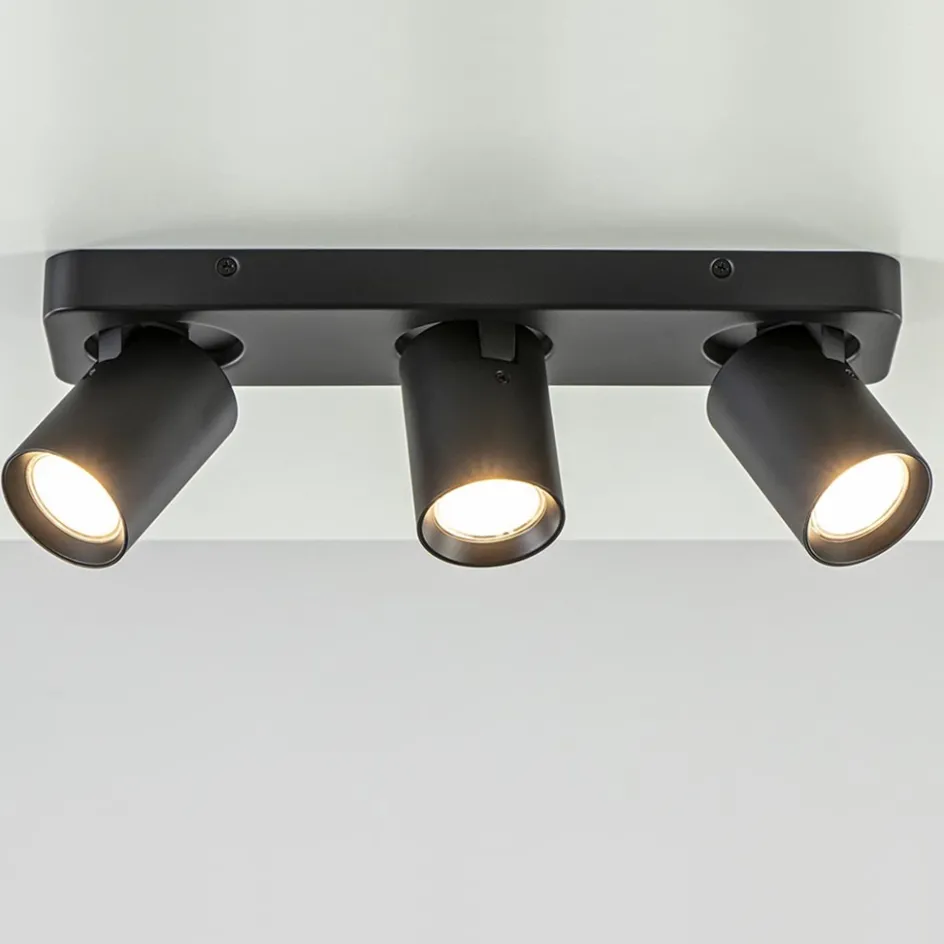 Plafondspot Oliver 3L balkzwart gu10>Straluma Discount