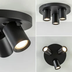 Plafondspot Oliver 3L rond zwart gu10><noscript><img width=