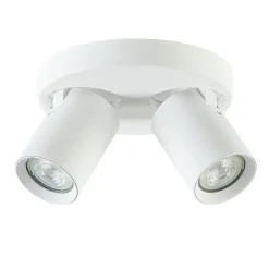 Plafondspot Oliver 2L rond tube wit gu10>Straluma Online