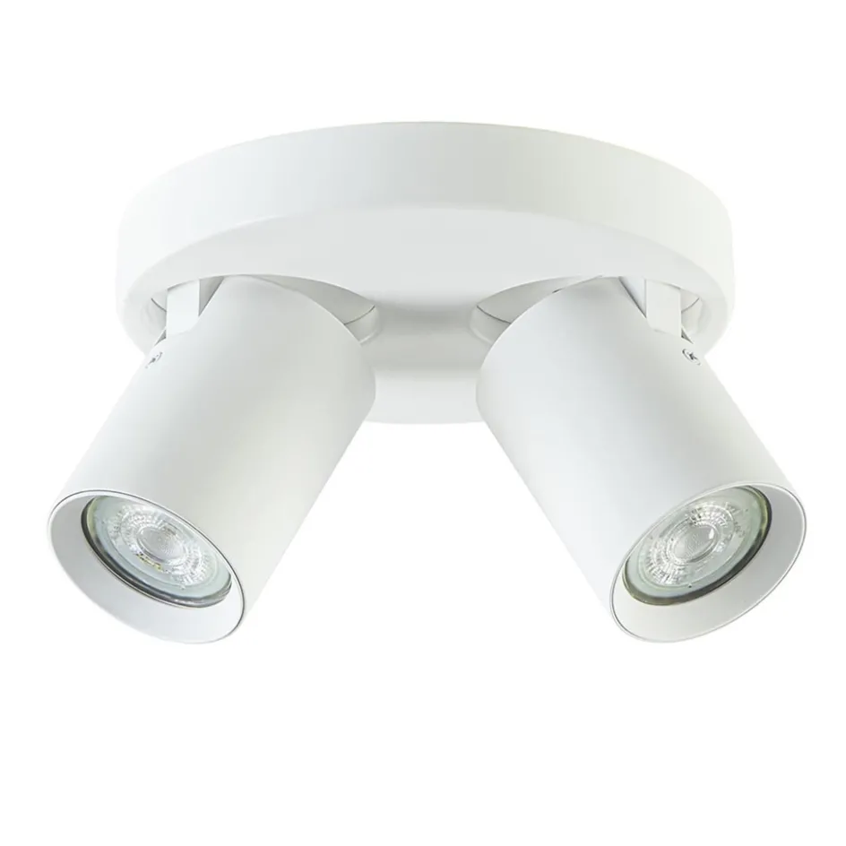 Plafondspot Oliver 2L rond tube wit gu10>Straluma Online