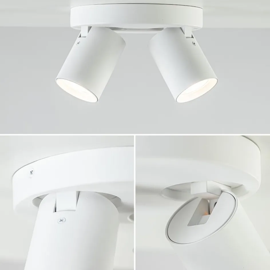 Plafondspot Oliver 2L rond tube wit gu10>Straluma Online