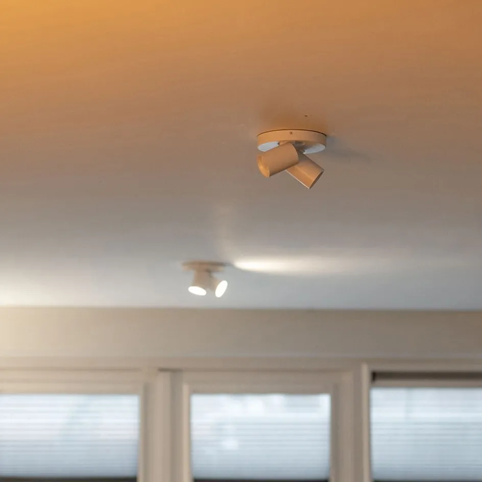 Plafondspot Oliver 2L rond tube wit gu10>Straluma Online