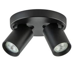Plafondspot Oliver 2L rond zwart gu10>Straluma