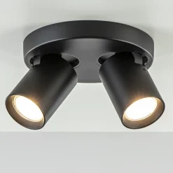 Plafondspot Oliver 2L rond zwart gu10>Straluma