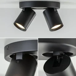 Plafondspot Oliver 2L rond zwart gu10><noscript><img width=