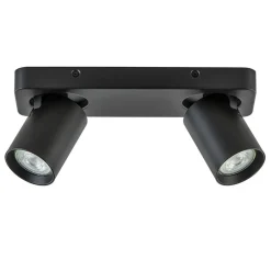 Plafondspot Oliver 2L zwart balk+tubes>Straluma New